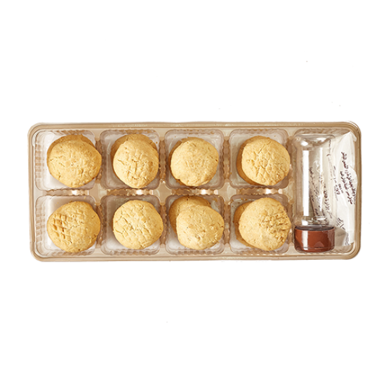 El Abd Walnut Kahk 500g, traditional Middle Eastern cookies with walnuts, golden-brown, freshly baked, and crispy.