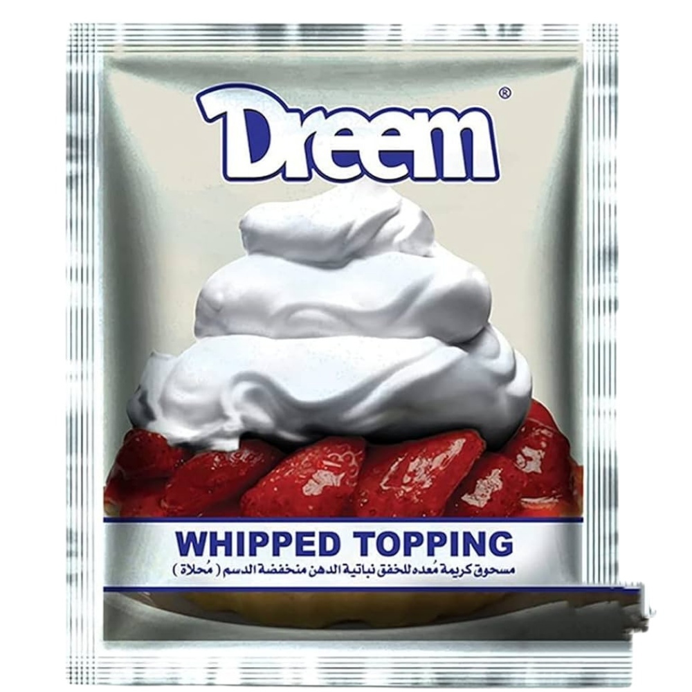 Dreem Whipped Topping 45g from Elsouk smooth cream mix for decorating cakes and fruit bowls in Canada