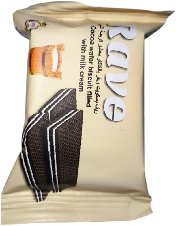 Rave Coco milk cream wafer biscuit from Elsouk Egyptian snack option individual pack