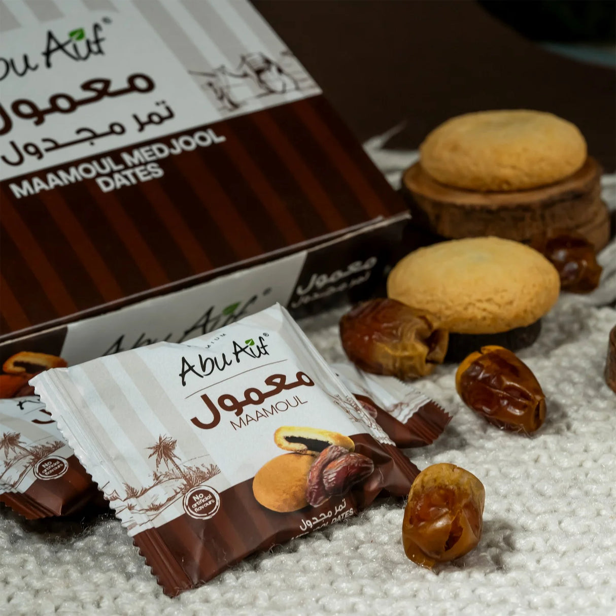 Date filled maamoul and package with dates setup from Elsouk