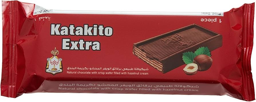 Katakito Extra Hazelnut Cream chocolate bars from Elsouk 12 pack snack