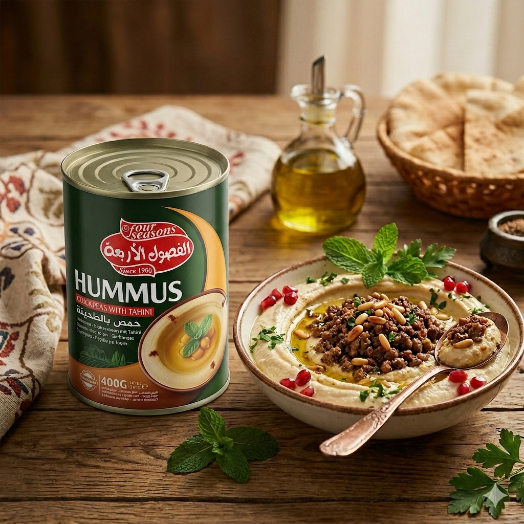 Four Seasons Hummus with Tahini 400g حمص بالطحينة