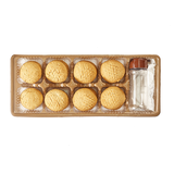 El Abd Kahk Agameya 500g, traditional Egyptian sweet cookies, golden-brown with intricate patterns, in a clear view.