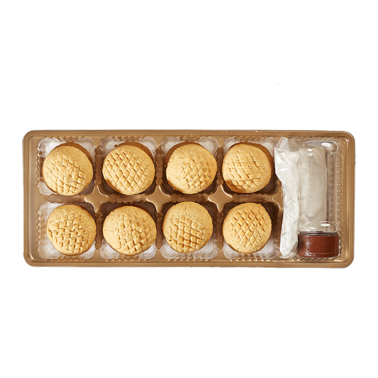 El Abd Kahk with Malban, 500g, traditional Egyptian cookies with malban filling, displayed in a clear package with golden accents.