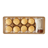 El Abd Kahk with Malban, 500g, traditional Egyptian cookies with malban filling, displayed in a clear package with golden accents.