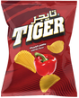 Tiger Paprika Chips snack bag featuring vibrant paprika flavor and colorful tiger branding on crisp, seasoned potato chips