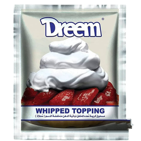 Dreem Whipped Topping 45g from Elsouk smooth cream mix for decorating cakes and fruit bowls in Canada


