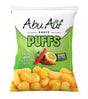 Abu Auf chili and lemon puffs snack in 40g package, crispy puffed snack with spicy chili and tangy lemon flavor.
