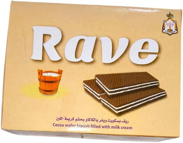 El Shamadan Rave Coco Wafer Biscuit Filled With Milk Cream (12Pcs)