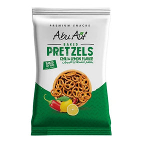 Abu Auf Lemon Chili Pretzels Elsouk spicy crunchy snack 30g Canada