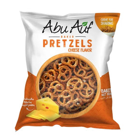 Abu Auf Baked Pretzels cheese flavor front pack image from Elsouk