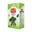 Dried Molokhia leaves by Alahlam, traditional Middle Eastern green herbs for cooking, shown in a close-up image.