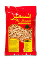 Al Samir Super Seeds with melon seeds in a clear plastic bag, 300g, ready for planting or snacking.