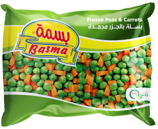 Basma Green Peas with Carrots Frozen بسلة بالجزر مجمدة