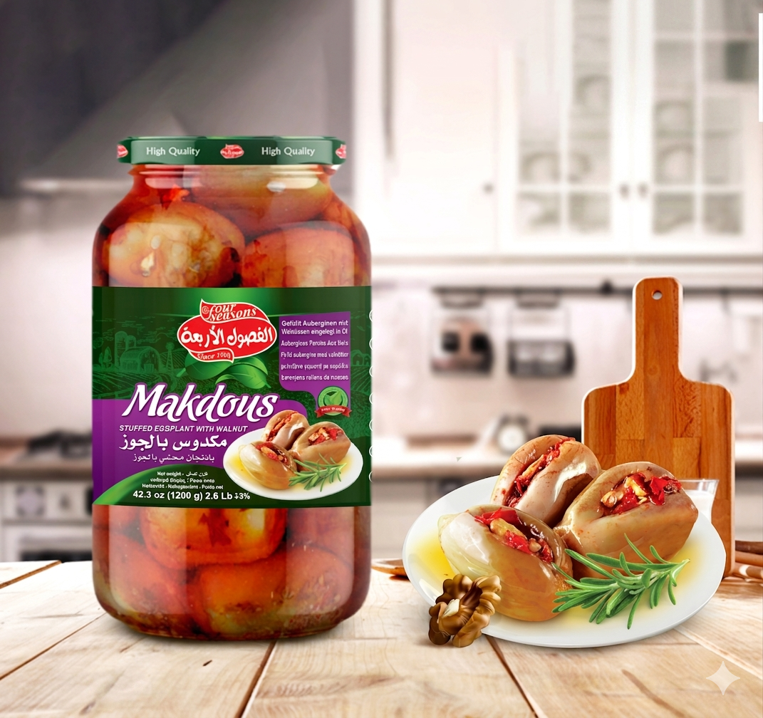 Four Seasons Makdous 1200g مكدوس الفصول الأربعة