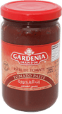 Canned Gardenia Tomato Paste jar with label, showcasing rich, thick tomato paste for cooking and seasoning.