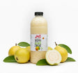 Drips Guava Chunky Smoothie with natural guava fruit pieces in a clear glass, showcasing its chunky, refreshing texture.