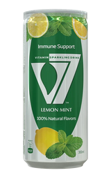 V7 Lemon Mint sparkling drink in a 300ml bottle with fresh lemon and mint flavor, vibrant and refreshing beverage.