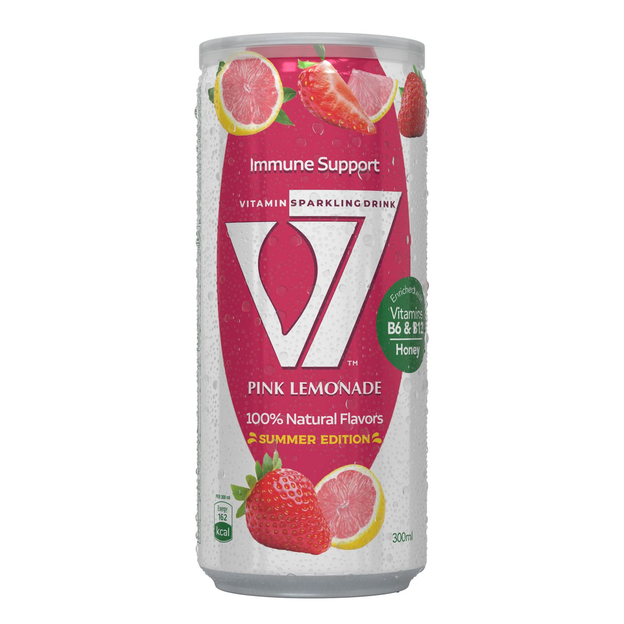 V7 Pink Lemonade Sparkling Drink with Honey - ElSouk Online