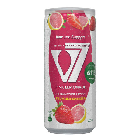 V7 Pink Lemonade Sparkling Drink with Honey - ElSouk Online