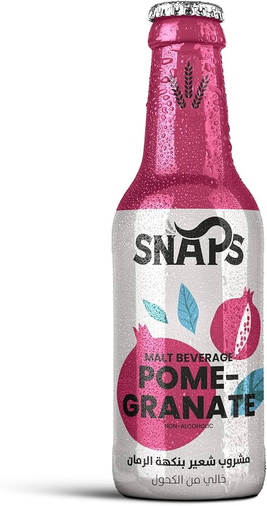 🎁 Snaps Non-Alcoholic Malt Drink Pomegranate Flavor (250 ml) - Made in Egypt (100% off)
