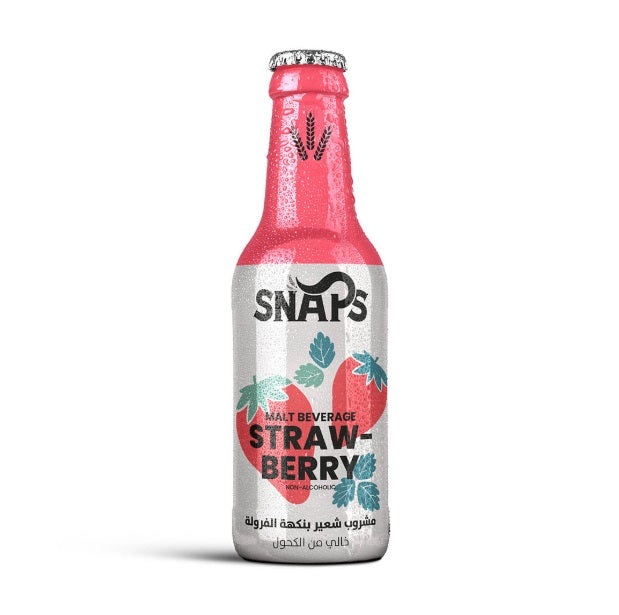 🎁 Snaps Non-Alcoholic Malt Drink Strawberry Flavor (250 ml) - Made in Egypt (100% off)