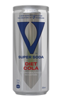 V7 Diet Cola 330ml can with black and red branding, featuring the V7 logo and label design on a plain background.