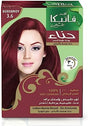 Vatika Burgundy Henna hair color product in a container, showcasing vibrant burgundy dye for natural hair coloring.