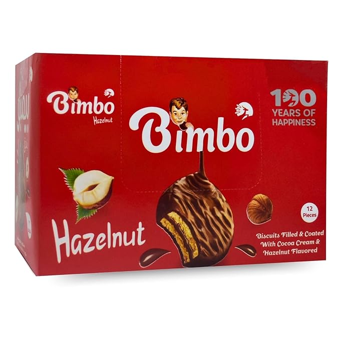 Bimbo Biscuits with Cocoa Cream & Hazelnut 12pcs