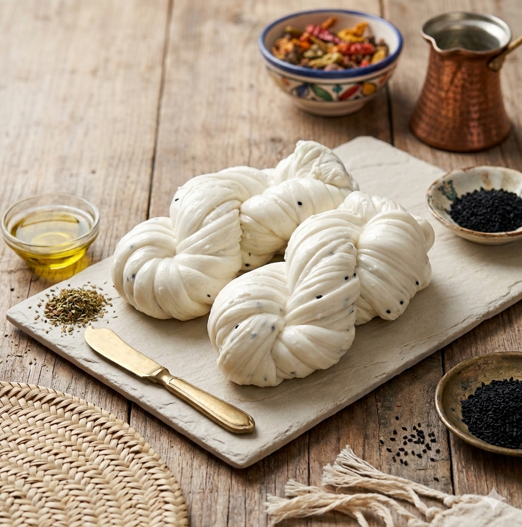 Sudanese Braided Cheese  جبنة مضفرة سودانية