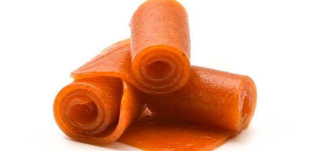Qamar Eldin, Dried Apricot fruit roll, sweet orange sheet curled into rolls, available at Elsouk Canada

